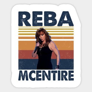 Retro Reba McEntire Fancy Gift Fan Sticker